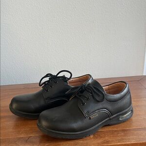 Black Leather Kids Dress Shoes made in France